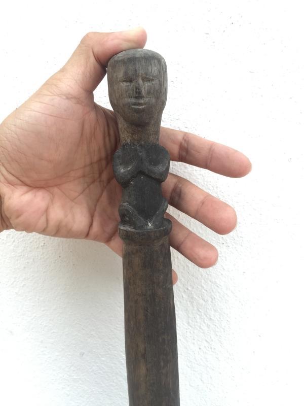 TONGKAT RAJA 1490mm CHIEFTAN POLE Stick Elders Dayak Figure Statue Sculpture