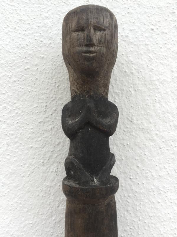 TONGKAT RAJA 1490mm CHIEFTAN POLE Stick Elders Dayak Figure Statue Sculpture