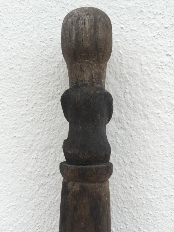 TONGKAT RAJA 1490mm CHIEFTAN POLE Stick Elders Dayak Figure Statue Sculpture
