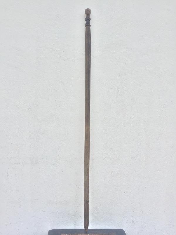 TONGKAT RAJA 1490mm CHIEFTAN POLE Stick Elders Dayak Figure Statue Sculpture