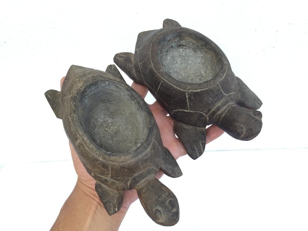 OLD INCENSE BOWL Turtle Tray Burner Smoker Worship Container Statue Sculpture #3