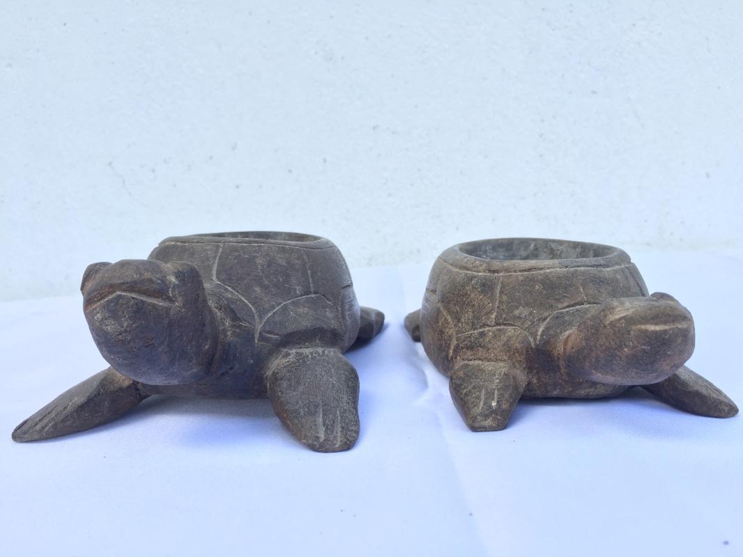 OLD INCENSE BOWL Turtle Tray Burner Smoker Worship Container Statue Sculpture #3