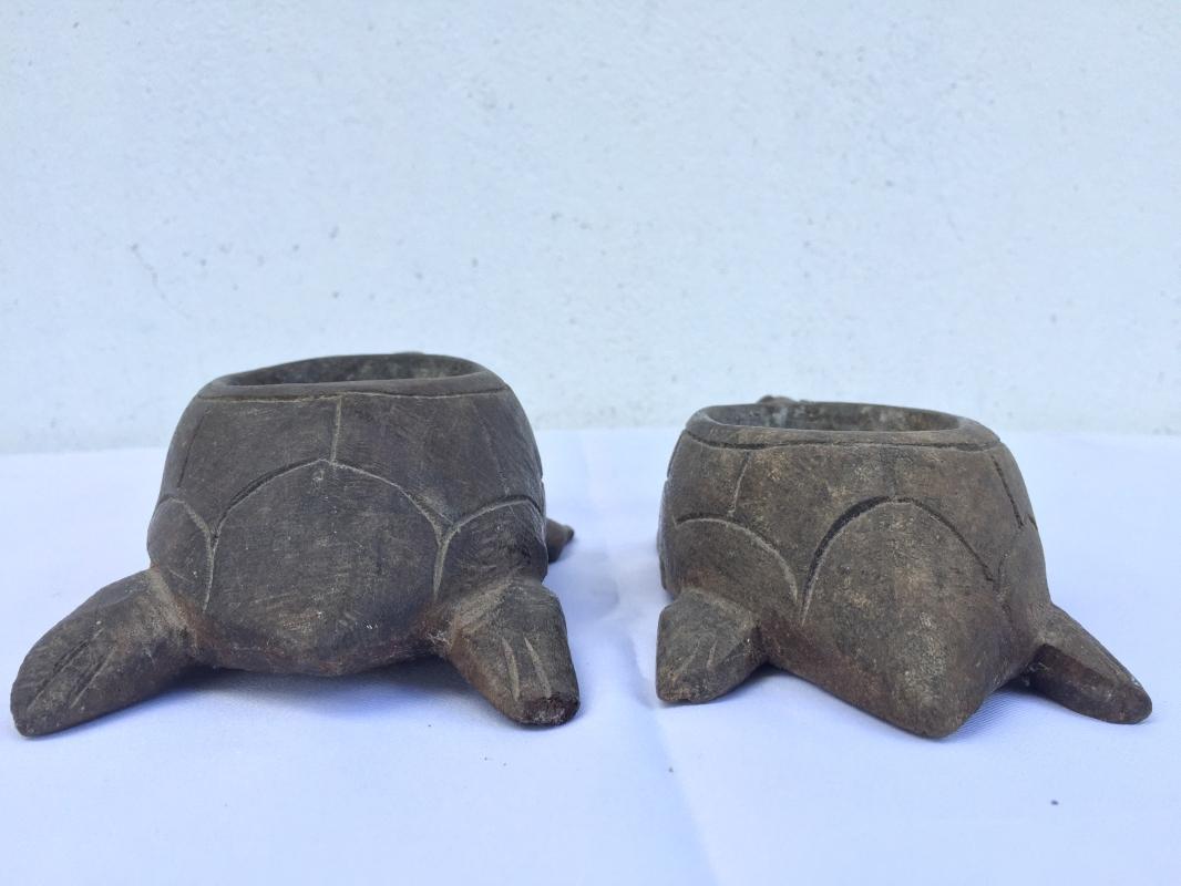 OLD INCENSE BOWL Turtle Tray Burner Smoker Worship Container Statue Sculpture #3