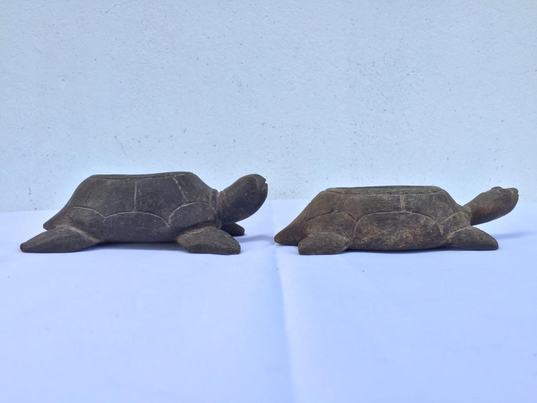 OLD INCENSE BOWL Turtle Tray Burner Smoker Worship Container Statue Sculpture #3