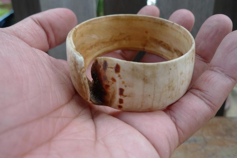 OLD BANGLE 70mm Seashell WRIST BRACELET Tribal Traditional Child Jewel Jewelry#1