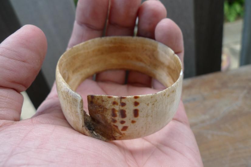 FREE SHIPPING 65mm OLD BANGLE Seashell WRIST BRACELET Tribe Jewel Jewelry Art #2