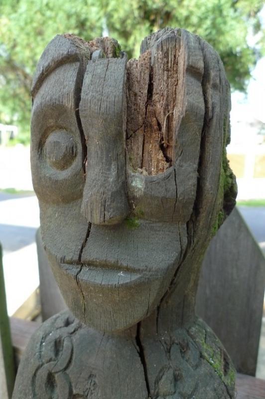 FEMALE FERTILITY GUARDIAN 1140mm POLE STATUE Aged Dayak Sculpture Figure Borneo
