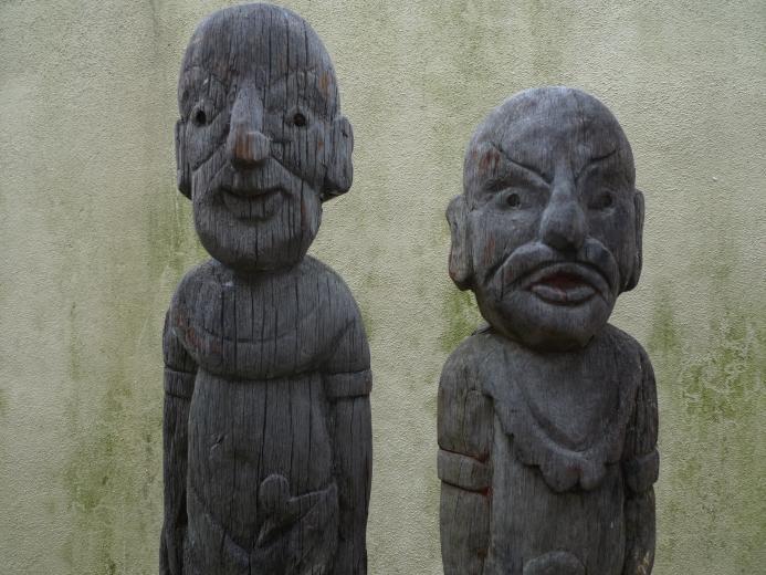 RARE ERODED GUARDIAN STATUE Dayak Kebahan Antique Artifact Figure Icon Sculpture