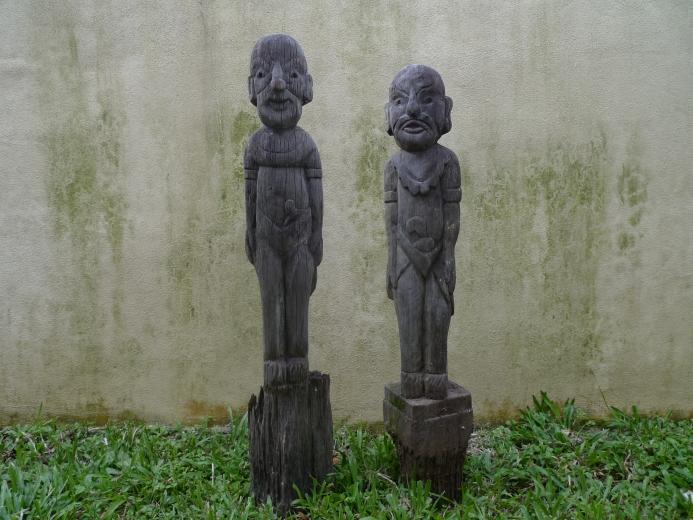 RARE ERODED GUARDIAN STATUE Dayak Kebahan Antique Artifact Figure Icon Sculpture