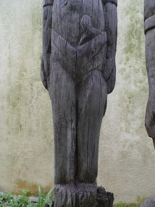 RARE ERODED GUARDIAN STATUE Dayak Kebahan Antique Artifact Figure Icon Sculpture