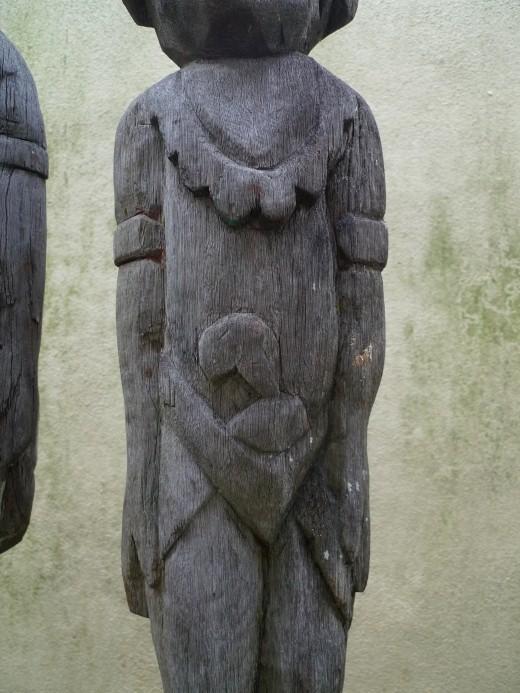RARE ERODED GUARDIAN STATUE Dayak Kebahan Antique Artifact Figure Icon Sculpture