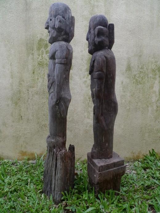 RARE ERODED GUARDIAN STATUE Dayak Kebahan Antique Artifact Figure Icon Sculpture