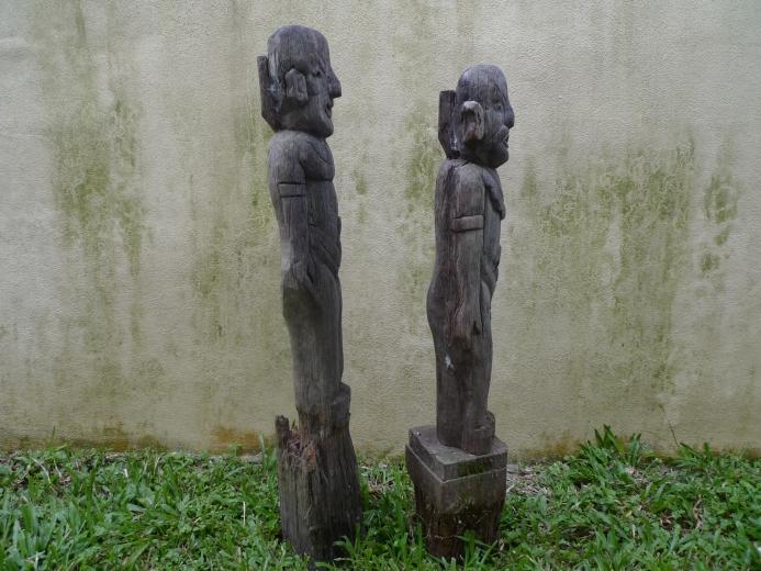 RARE ERODED GUARDIAN STATUE Dayak Kebahan Antique Artifact Figure Icon Sculpture
