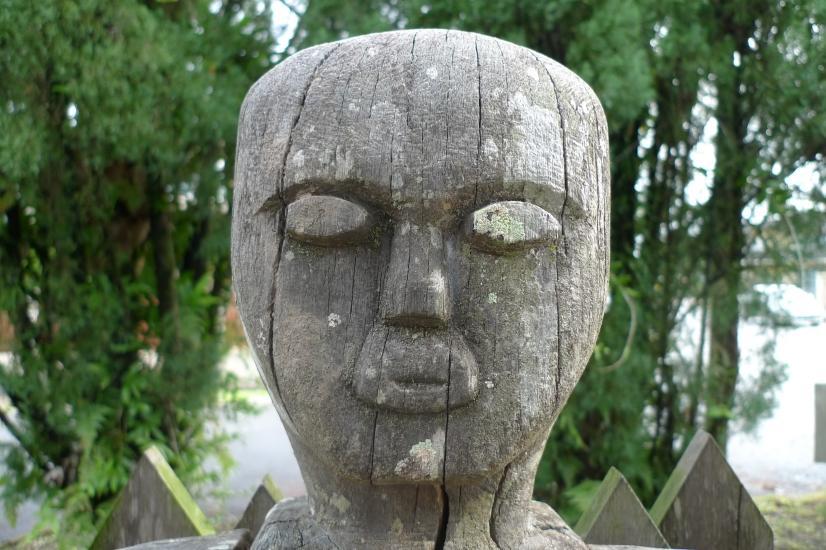50 lb XXXL DAYAK STATUE 1240mm TALL Tribal Figure Sculpture Borneo Dyak Native