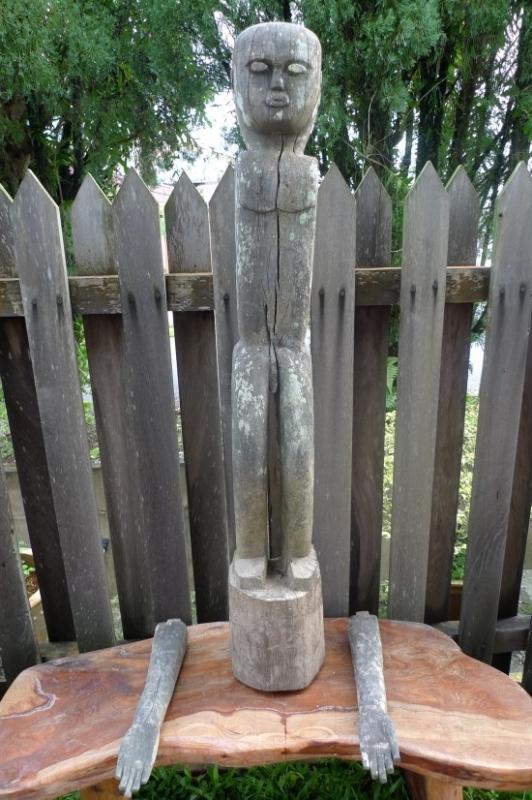 50 lb XXXL DAYAK STATUE 1240mm TALL Tribal Figure Sculpture Borneo Dyak Native