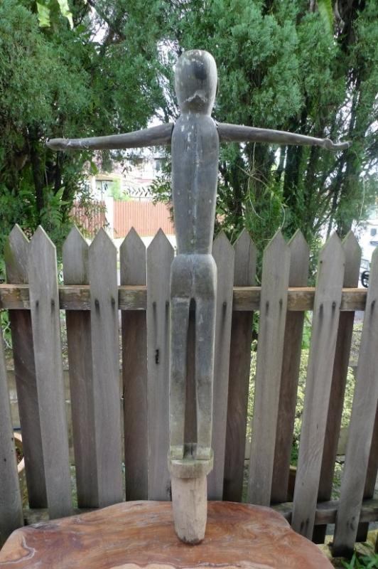 LARGE PATUNG POLISI 1570mm STATUE Dayak Tribal Figure Sculpture Authentic Borneo