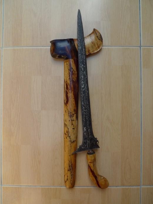 STRAIGHT BLADE UNTU WALANG KERIS Martial Art Weapon Knife Dagger Sword Arms Kris