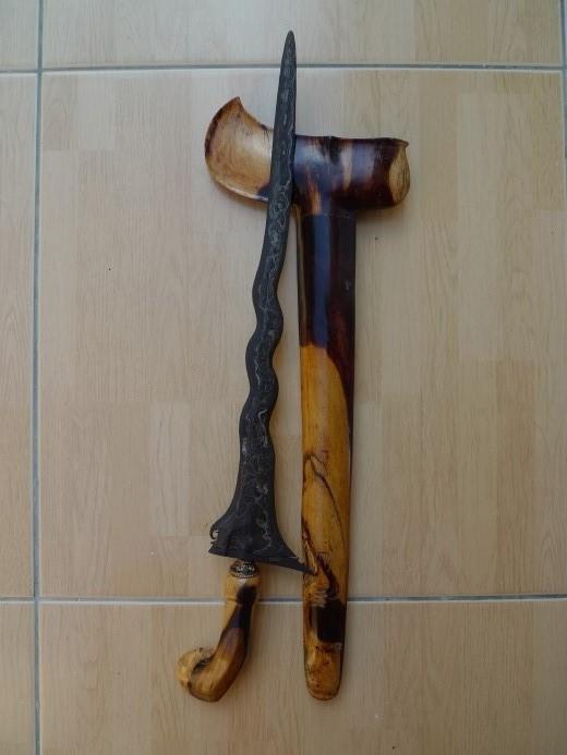 KERIS ULER LULUT WENGKON LUK 7 Weapon Knife Dagger Sword Arms Kris Parang Silat