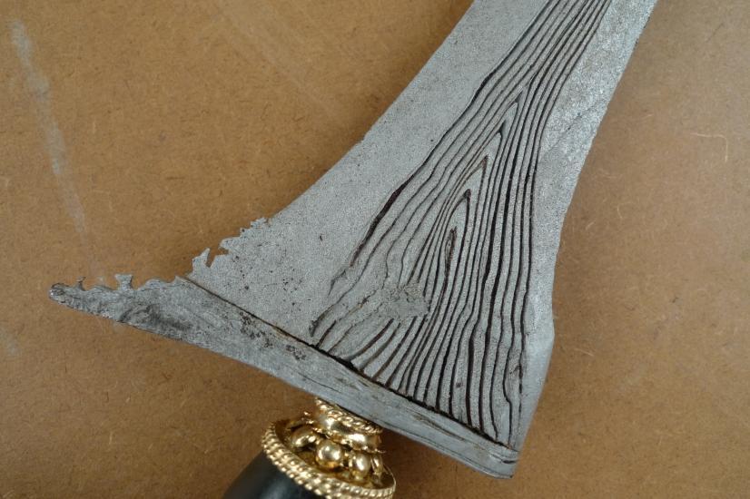 (KERIS PANCURAN EMAS) AGED STRAIGHT BLADE Knife Weapon Sword Dagger Kriss Kris