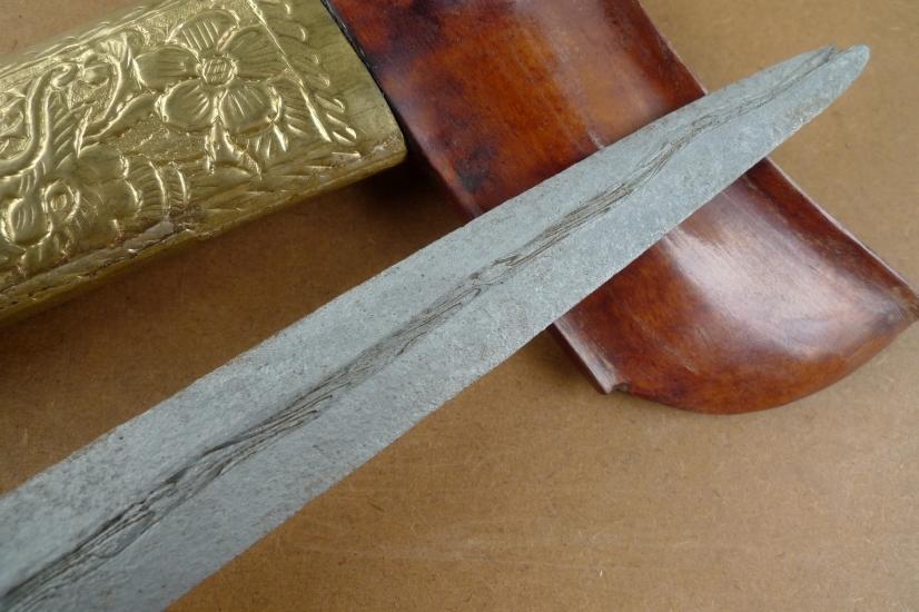 (KERIS PANCURAN EMAS) AGED STRAIGHT BLADE Knife Weapon Sword Dagger Kriss Kris