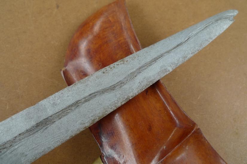 (KERIS PANCURAN EMAS) AGED STRAIGHT BLADE Knife Weapon Sword Dagger Kriss Kris