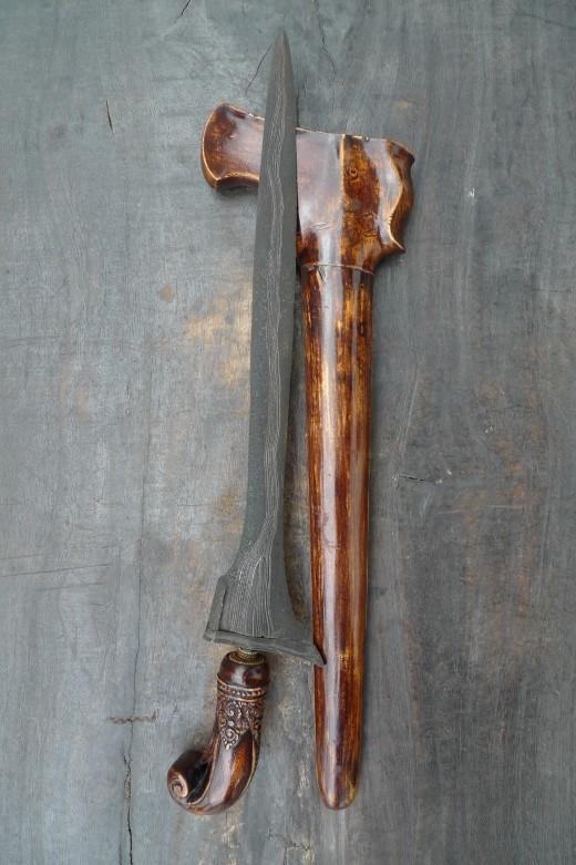 RARE KERIS JANUR SINEBIT Knife Arms Weapon Sword Kriss Kris Dagger Samurai Asia