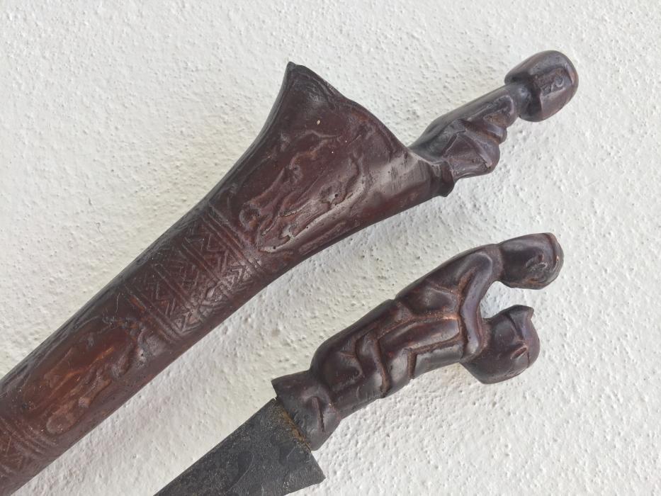 BATAK DAGGER 410mm KNIFE Badik Keris Kris Samurai Sword Knife Martial Art Weapon #2