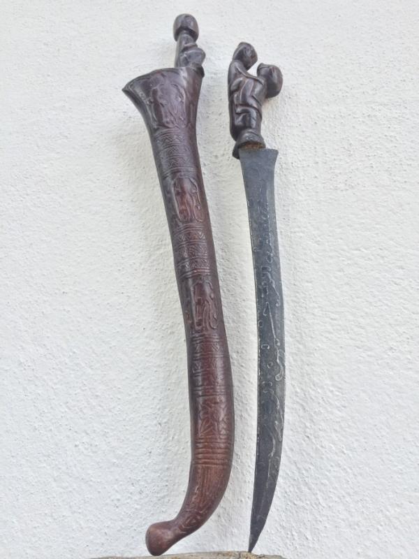 BATAK DAGGER 410mm KNIFE Badik Keris Kris Samurai Sword Knife Martial Art Weapon #2