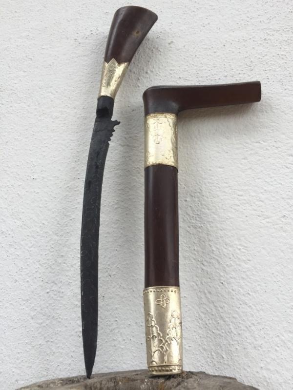 MALAY ARCHIPELAGO 350mm DAGGER Badik Keris Kris Sword Samurai Knife Jawi #4