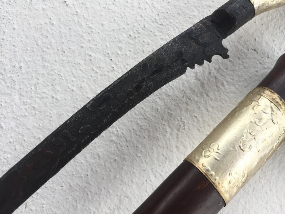 MALAY ARCHIPELAGO 350mm DAGGER Badik Keris Kris Sword Samurai Knife Jawi #4