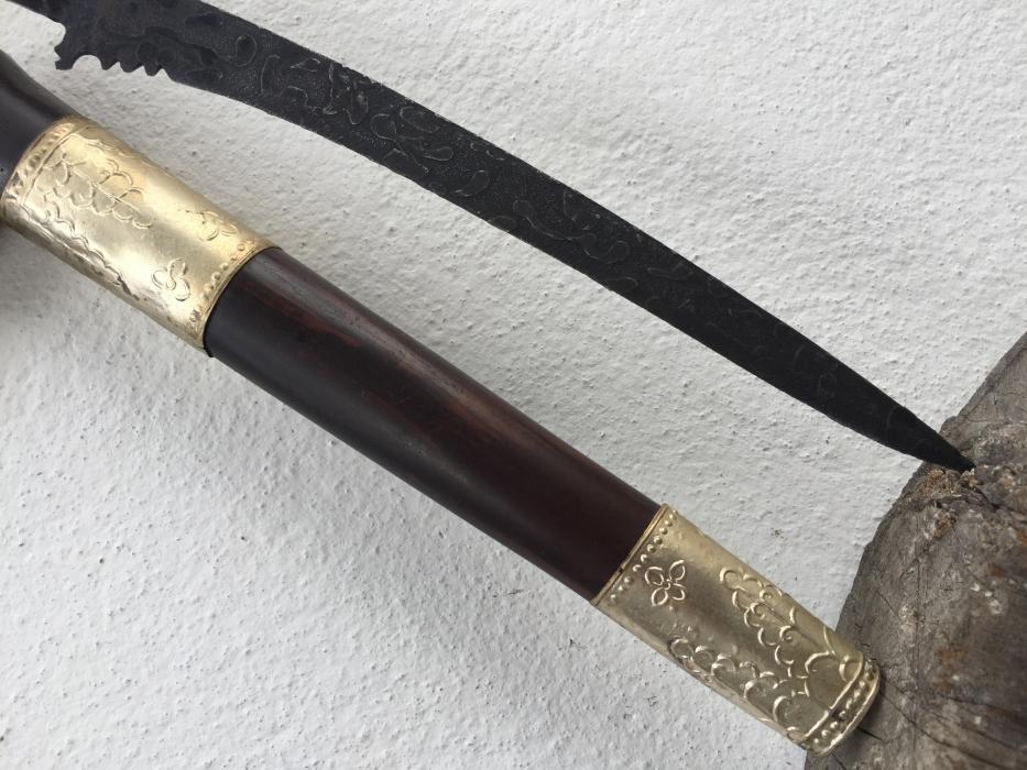 MALAY ARCHIPELAGO 350mm DAGGER Badik Keris Kris Sword Samurai Knife Jawi #4