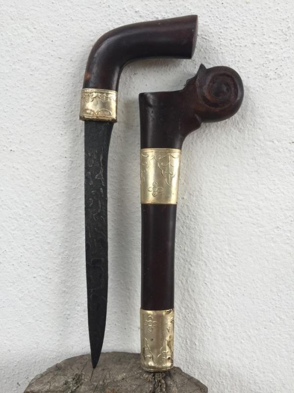 CEREMONIAL 260mm PRAYER DAGGER Holy Jawi Verses Knife Kris Keris Weapon Blade #2