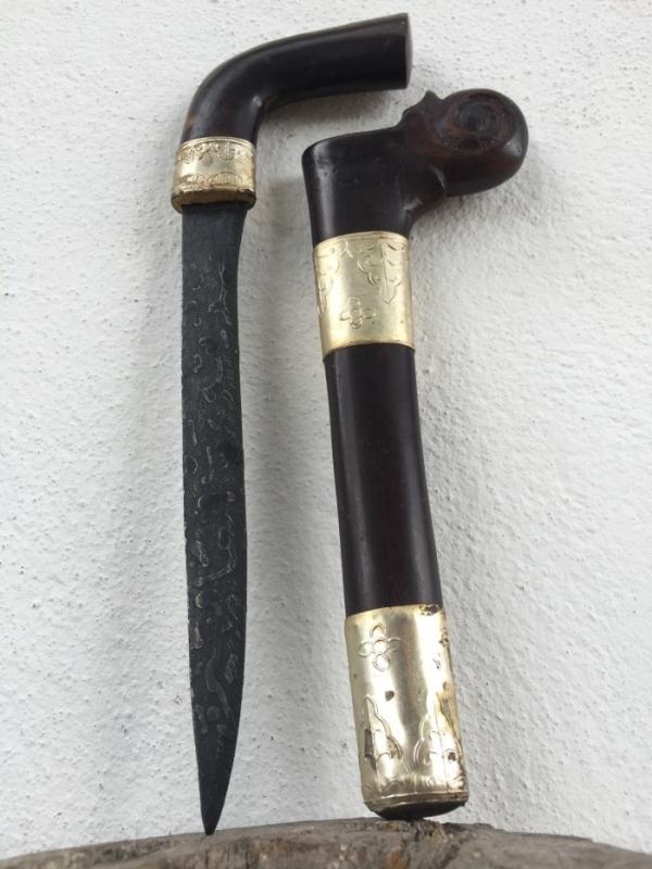 CEREMONIAL 260mm PRAYER DAGGER Holy Jawi Verses Knife Kris Keris Weapon Blade #2