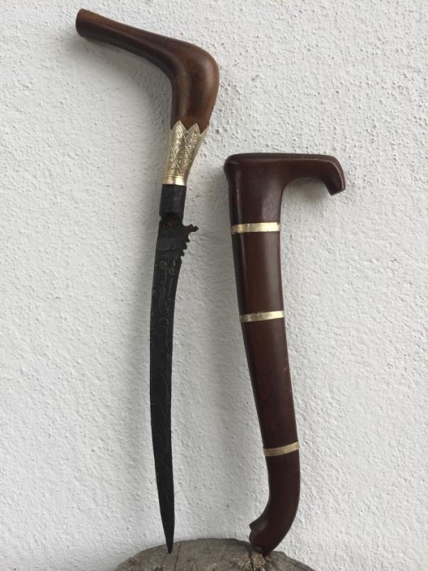 BADIK RENCONG 370mm Jawi Blade Keris Kris Weapon Knife Dagger Sword Samurai #1