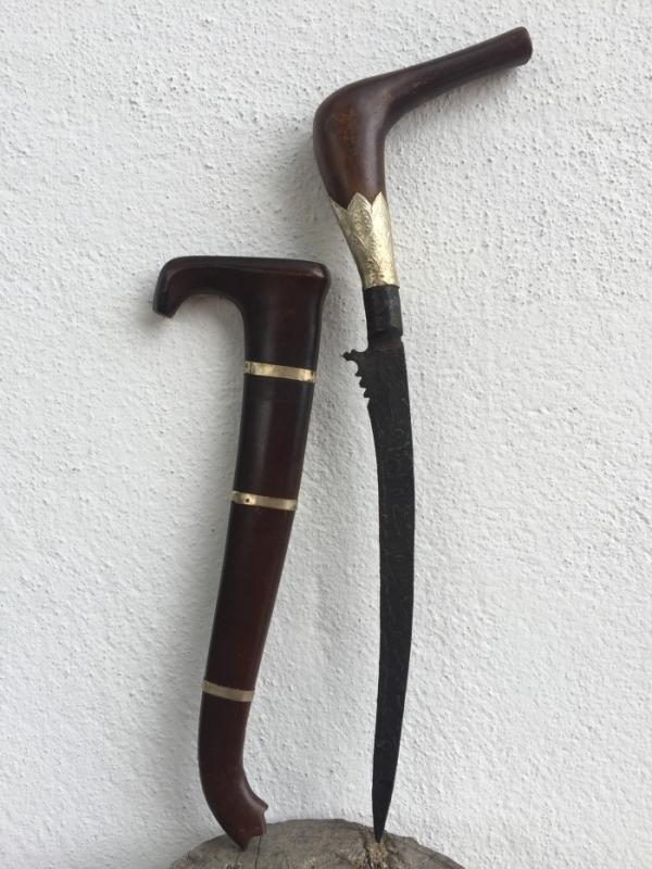 BADIK RENCONG 370mm Jawi Blade Keris Kris Weapon Knife Dagger Sword Samurai #1