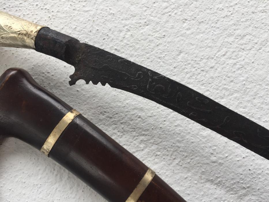 BADIK RENCONG 370mm Jawi Blade Keris Kris Weapon Knife Dagger Sword Samurai #1