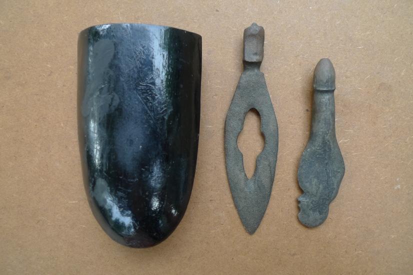 TWO KERIS MALE & FEMALE 105mm SMALL RITUAL KRIS Weapon Knife Sword Dagger Arms