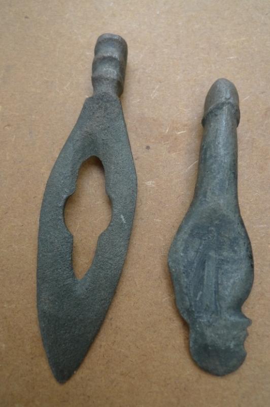 TWO KERIS MALE & FEMALE 105mm SMALL RITUAL KRIS Weapon Knife Sword Dagger Arms