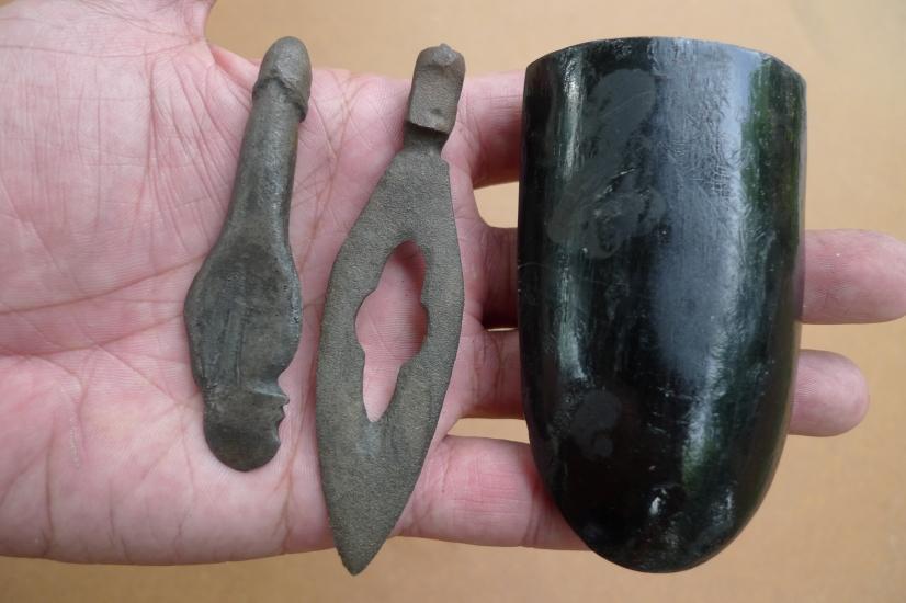 TWO KERIS MALE & FEMALE 105mm SMALL RITUAL KRIS Weapon Knife Sword Dagger Arms