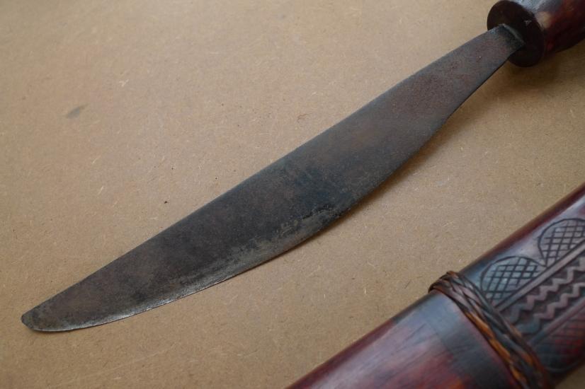 BATAK DAGGER 14.2/360mm KNIFE Wood Figure Statue Weapon Sword Tribal Artifact