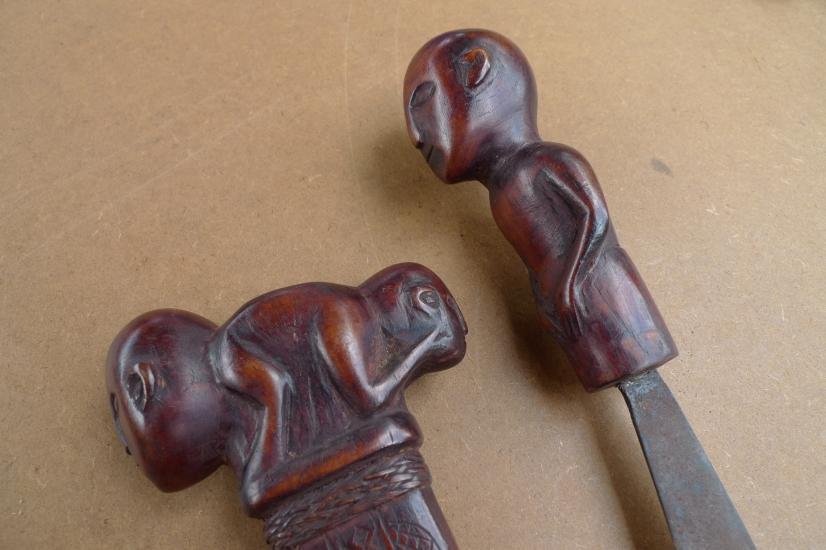 BATAK DAGGER 14.2/360mm KNIFE Wood Figure Statue Weapon Sword Tribal Artifact