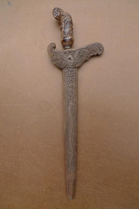 OLD SPECTACULAR 490mm KERIS MADURA Knife Weapon Sword Kris Dagger Martial Blade