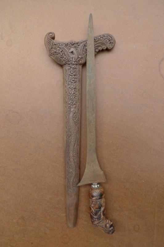 OLD SPECTACULAR 490mm KERIS MADURA Knife Weapon Sword Kris Dagger Martial Blade