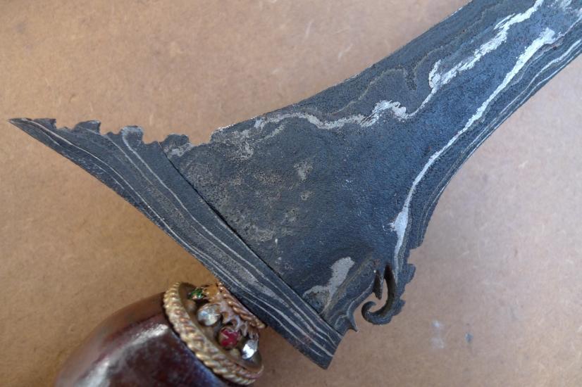TWO FEET 730mm KRIS LURUS Long Keris Knife Dagger Sword Arms Artifact Weapon