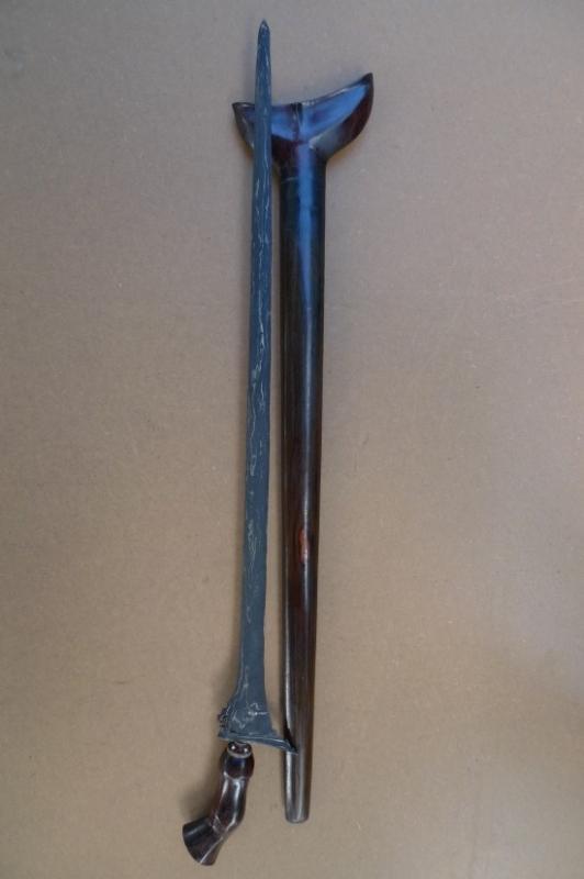 TWO FEET 730mm KRIS LURUS Long Keris Knife Dagger Sword Arms Artifact Weapon
