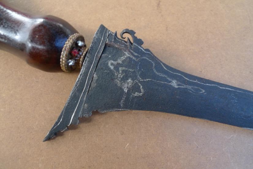TWO FEET 730mm KRIS LURUS Long Keris Knife Dagger Sword Arms Artifact Weapon