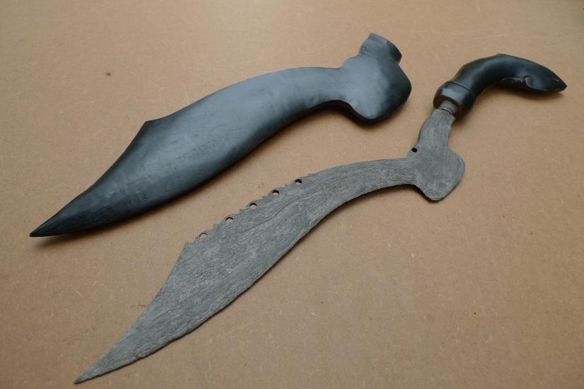 1.) OLD BLADE 530mm KUJANG JAWA Knife Weapon Dagger Sword Parang Keris Samurai