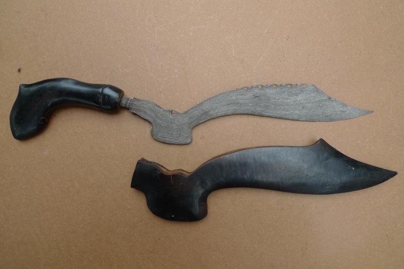1.) OLD BLADE 530mm KUJANG JAWA Knife Weapon Dagger Sword Parang Keris Samurai