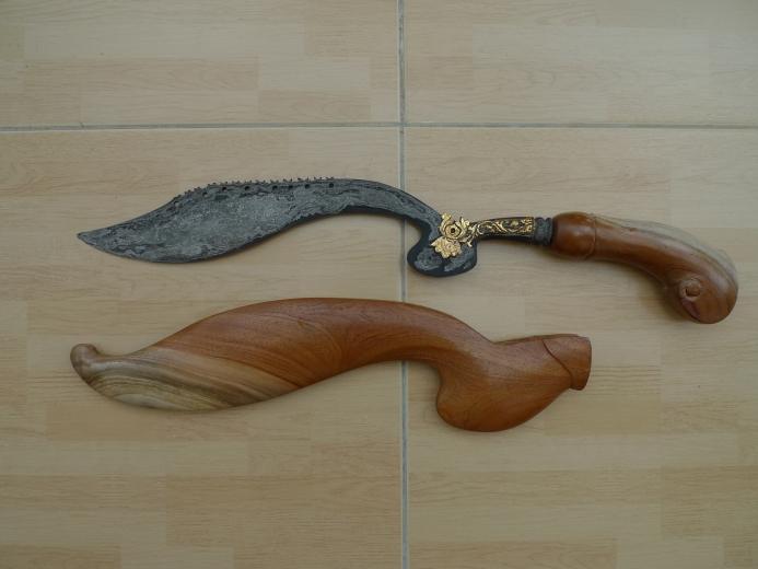570mm GIANT KUJANG JAWA BARAT Knife Weapon Blade Dagger Sword Keris Machete #4