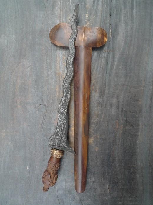 OLD KERIS GARUDA BALI Balinese Weapon Knife Blade Dagger Sword Arms Hindu God